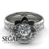 Lotus Flower Bridal Set Diamond ring - Lotus no. 3